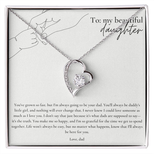 Forever Love Necklace: Beautiful Daughter - Love Dad