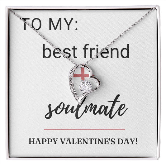 Forever Love Heart Necklace: Best Friend + Soulmate