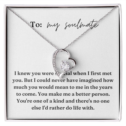 Forever Love Heart Necklace: I Knew You Were Special