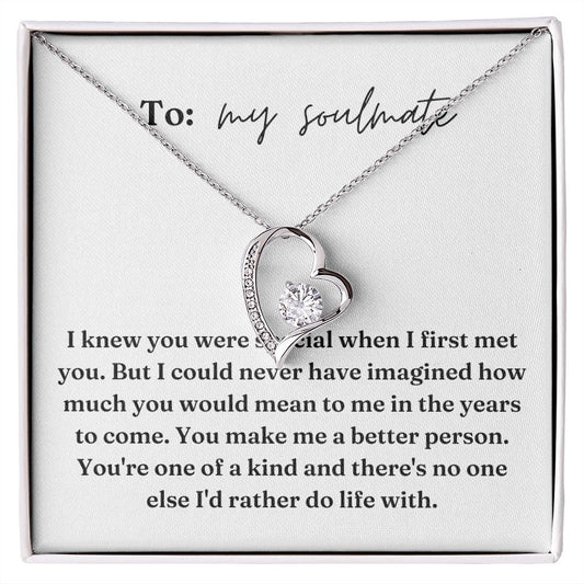 Forever Love Heart Necklace: I Knew You Were Special