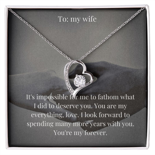 Forever Love Heart Necklace: To My Wife