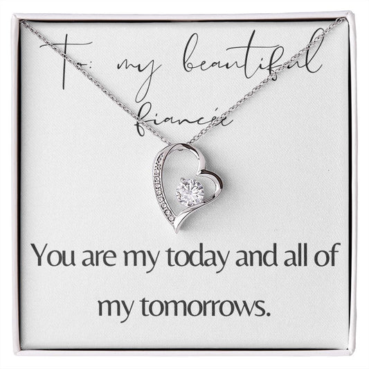 Forever Love Heart Necklace: You Are My Today And All Of My Tomorrows