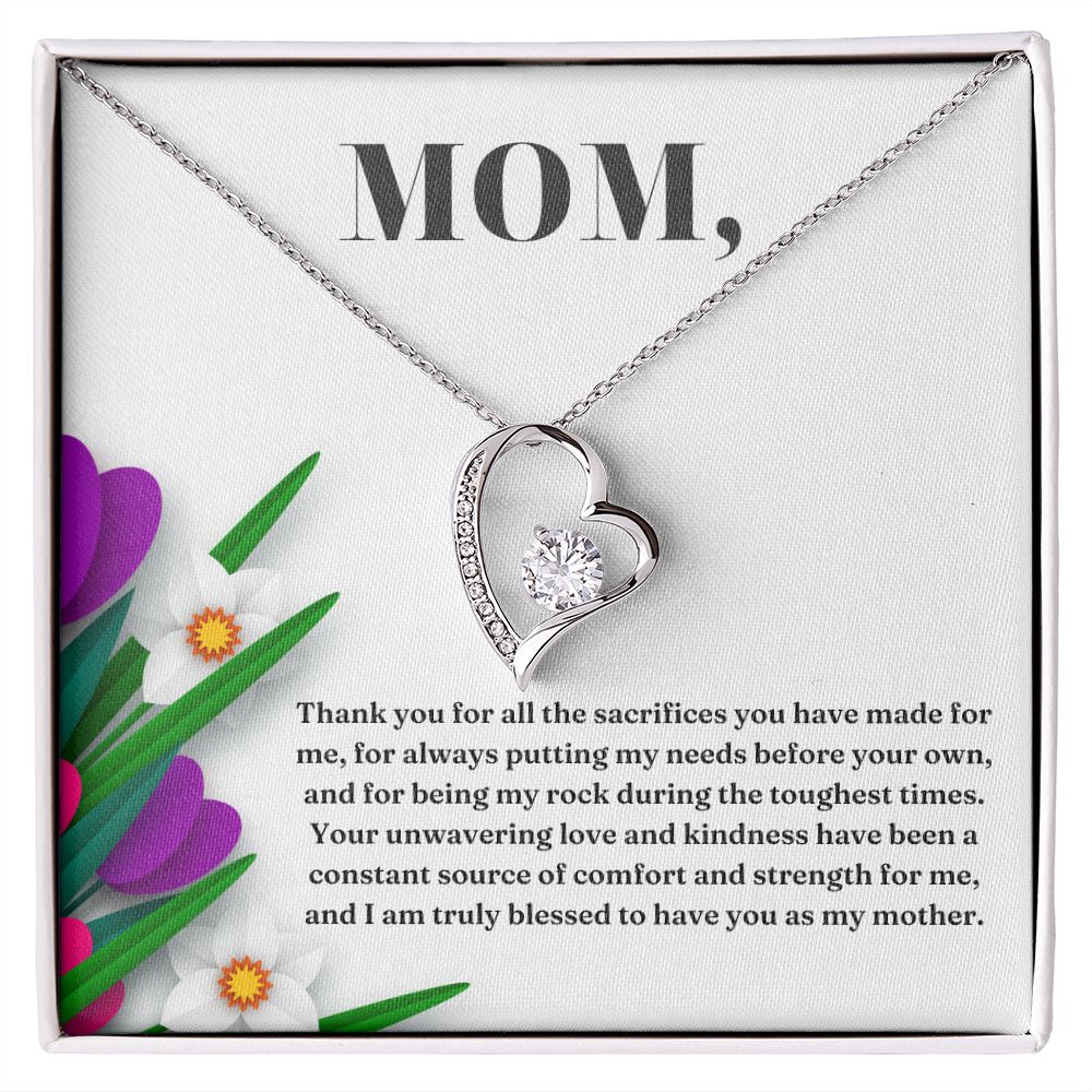 Forever Love Heart Necklace: Thank You For All The Sacrifices