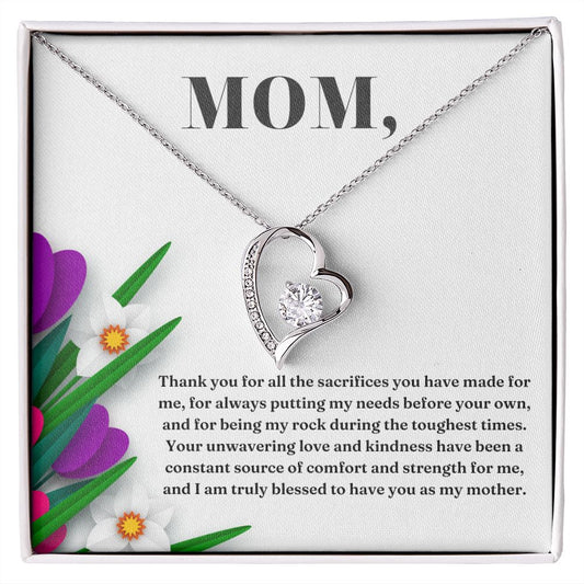 Forever Love Heart Necklace: Thank You For All The Sacrifices