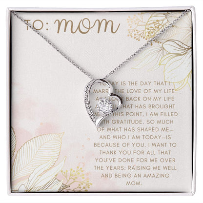 Forever Love Heart Necklace: Mother-of-the-Groom/Bride