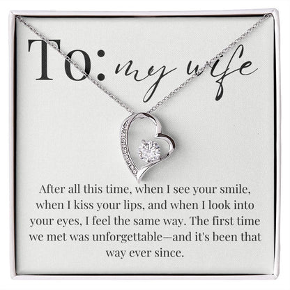 Forever Love Heart Necklace: The First Time We Met Was Unforgettable