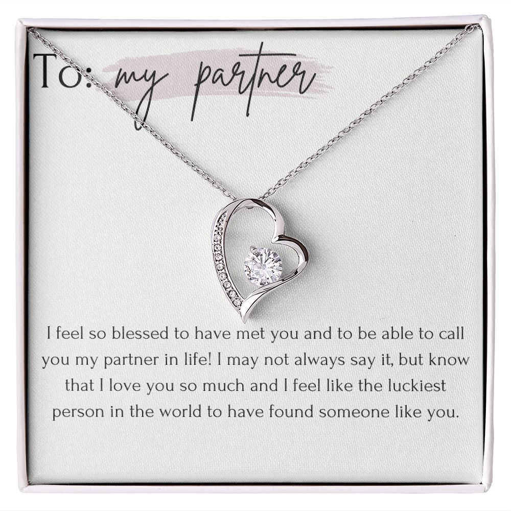 Forever Love Heart Necklace: To My Partner