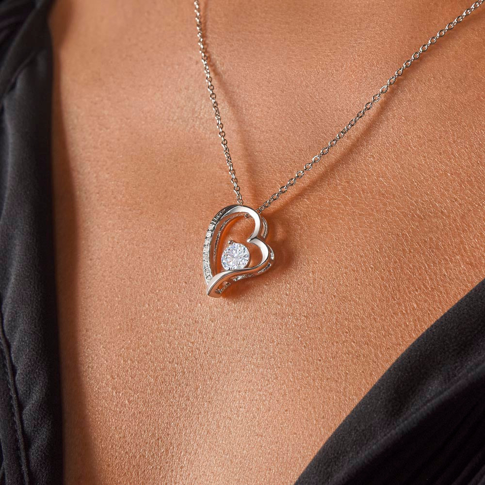Forever Love Heart Necklace: Proverbs 31:28-29