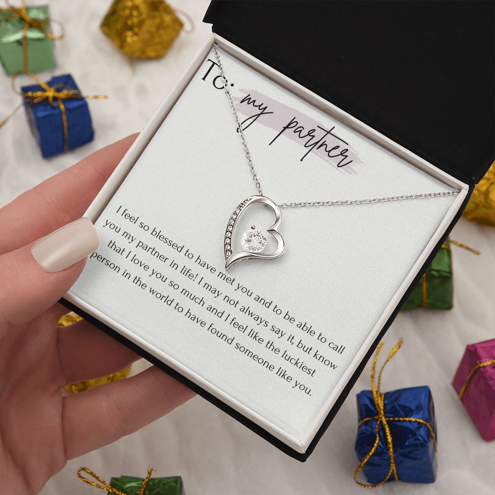 Forever Love Heart Necklace: To My Partner