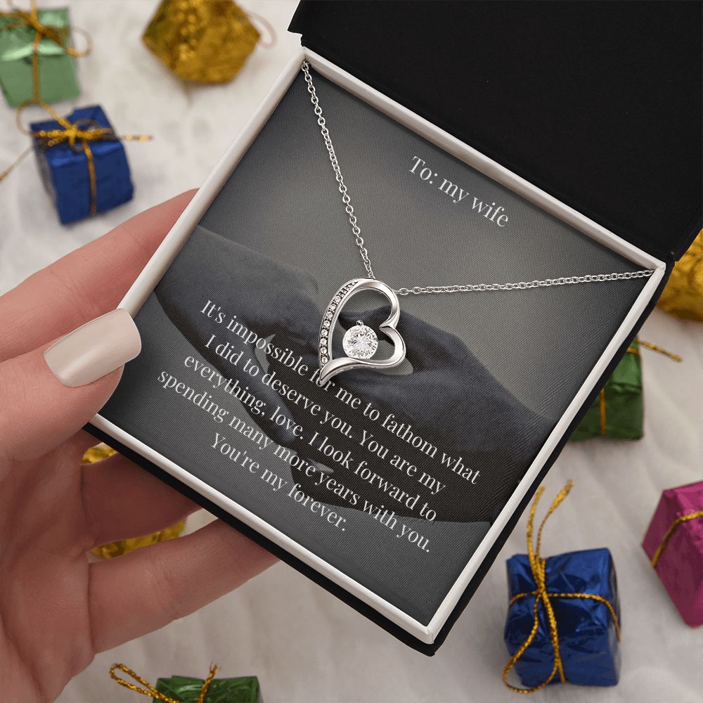 Forever Love Heart Necklace: To My Wife