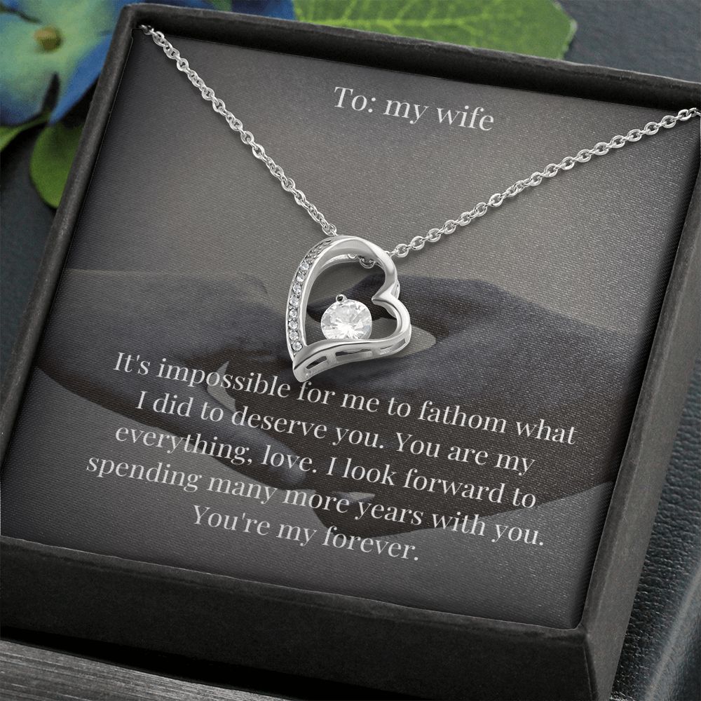 Forever Love Heart Necklace: To My Wife
