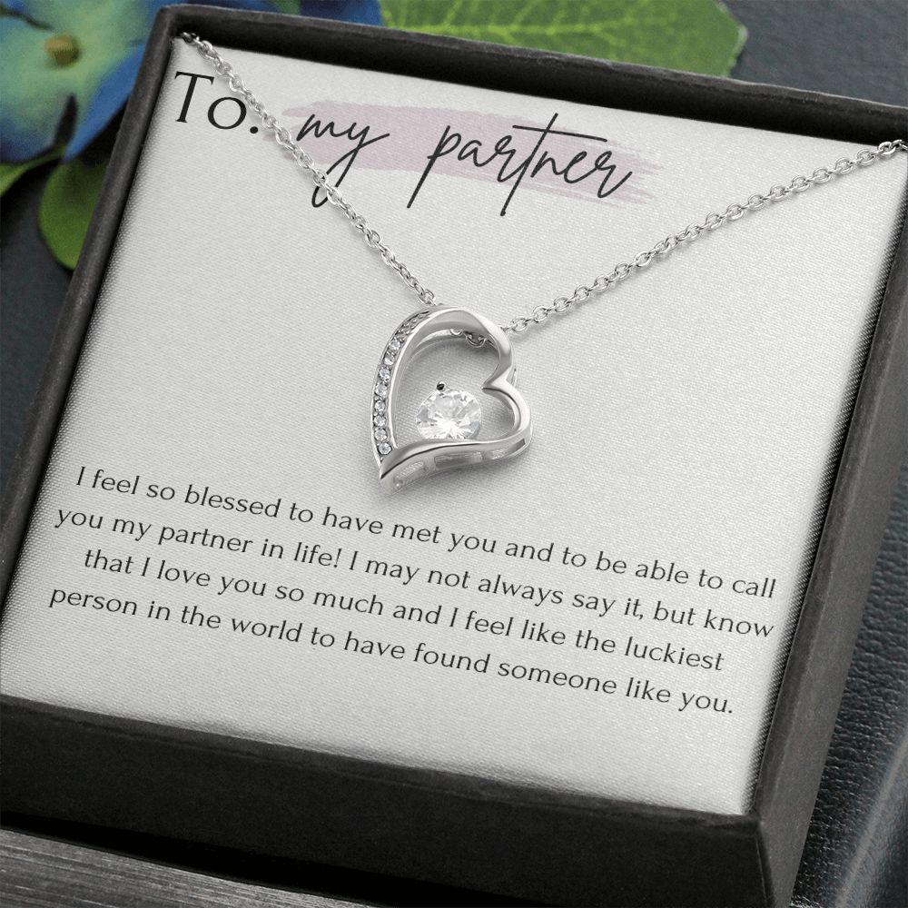 Forever Love Heart Necklace: To My Partner