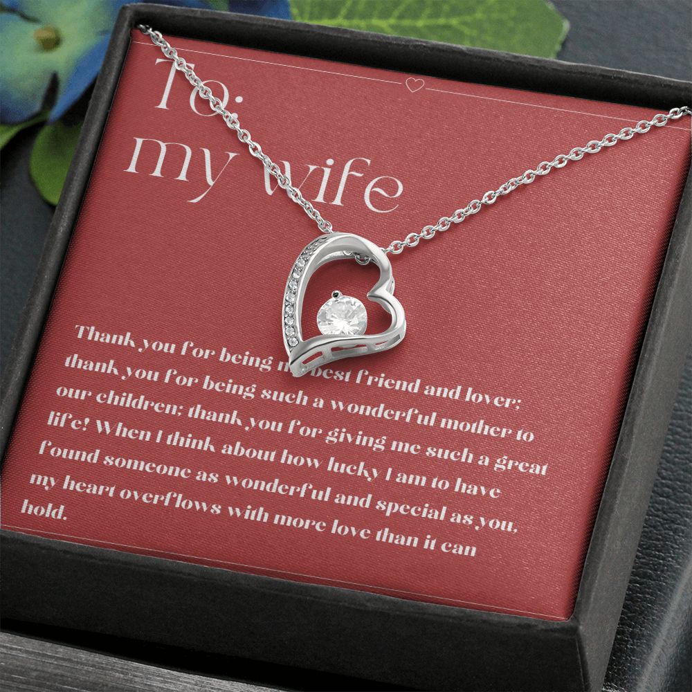 Forever Love Heart Necklace: Thank You