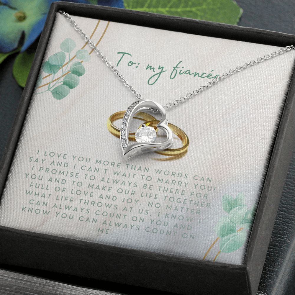 Forever Love Heart Necklace: I Love You More Than Words Can Say