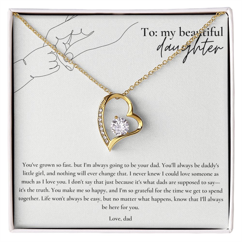 Forever Love Necklace: Beautiful Daughter - Love Dad