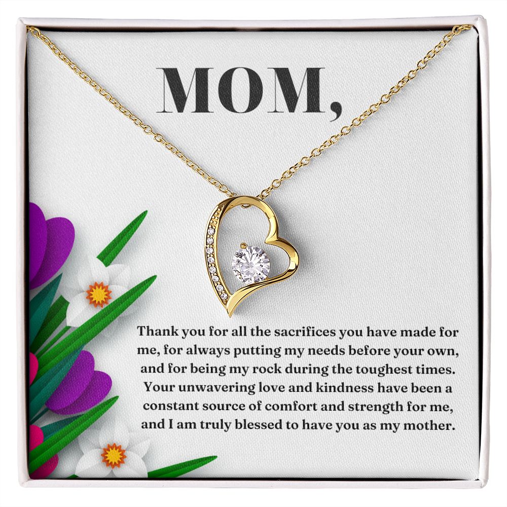 Forever Love Heart Necklace: Thank You For All The Sacrifices