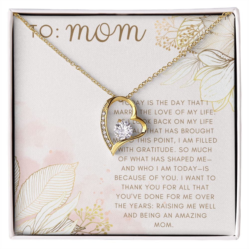 Forever Love Heart Necklace: Mother-of-the-Groom/Bride