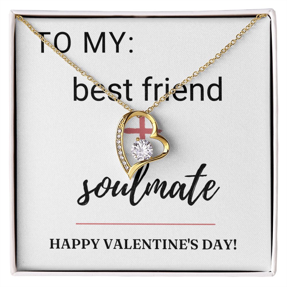 Forever Love Heart Necklace: Best Friend + Soulmate