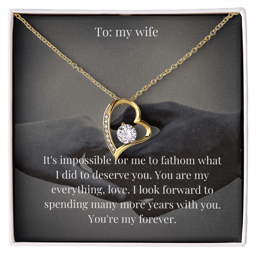 Forever Love Heart Necklace: To My Wife