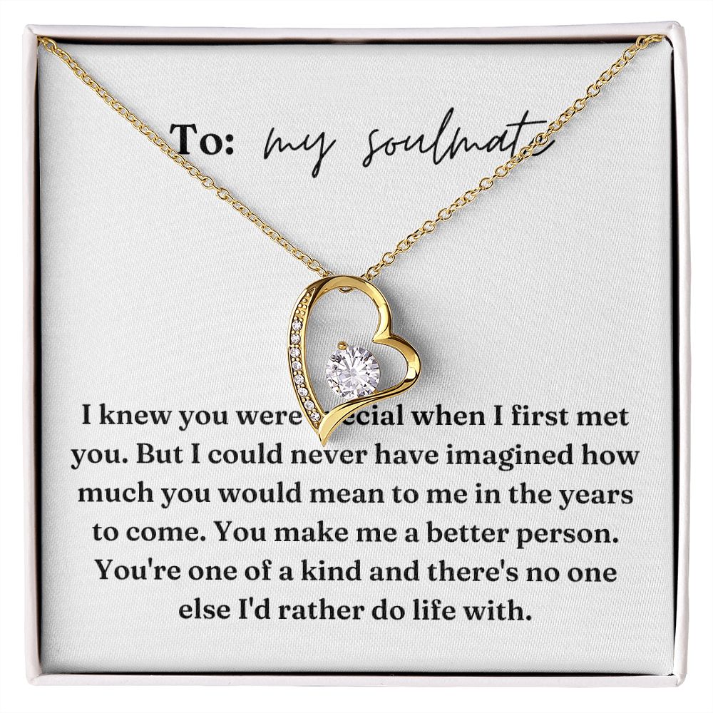 Forever Love Heart Necklace: I Knew You Were Special