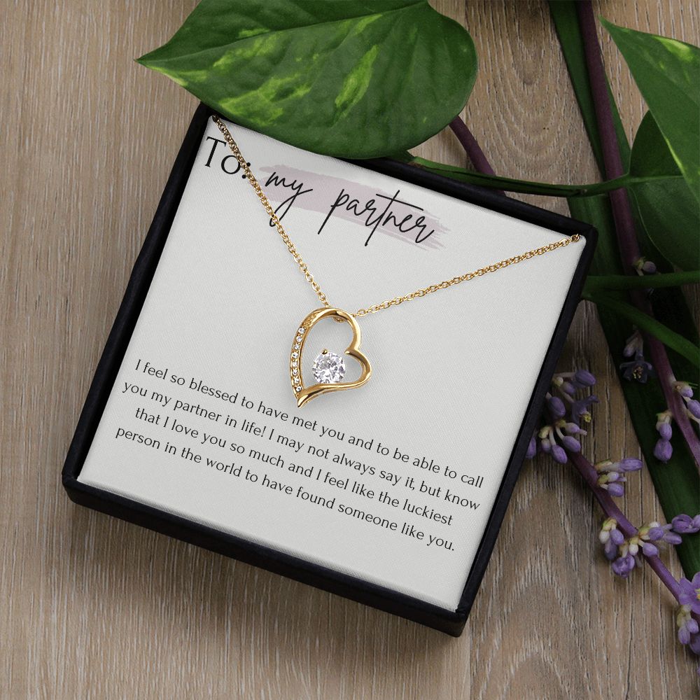 Forever Love Heart Necklace: To My Partner