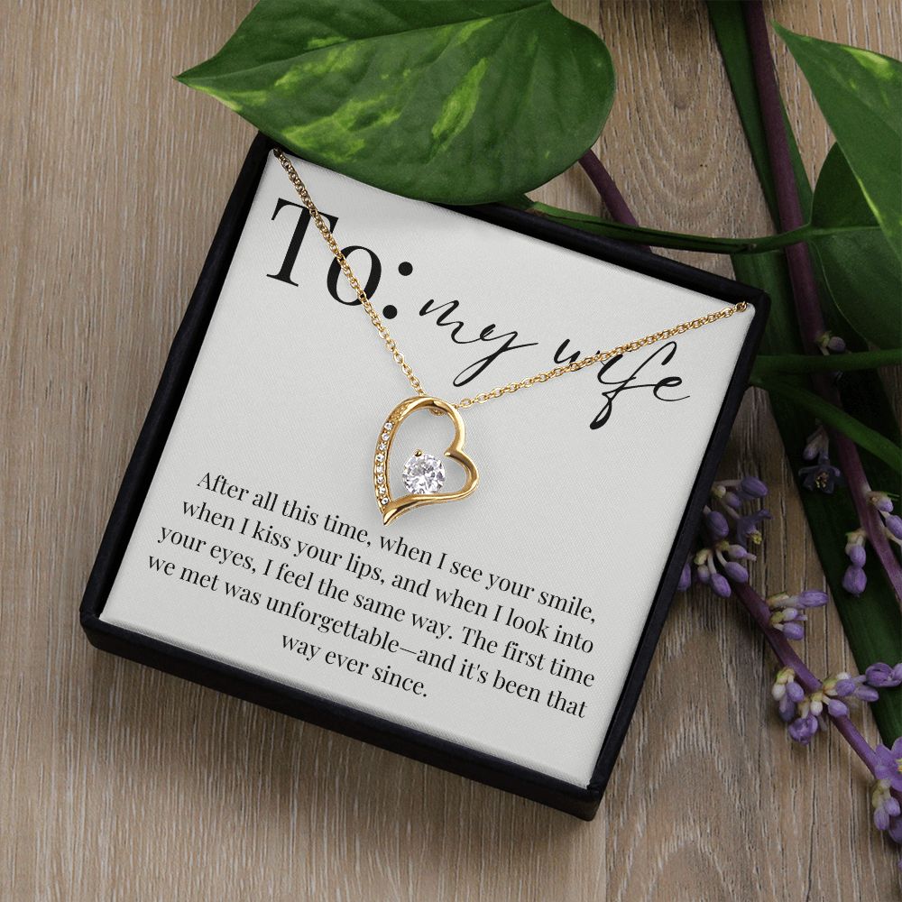 Forever Love Heart Necklace: The First Time We Met Was Unforgettable
