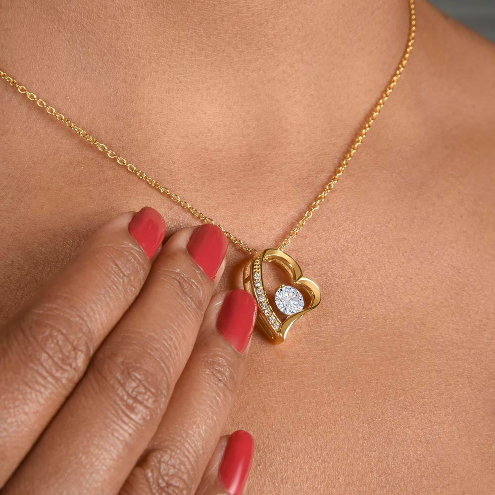Forever Love Heart Necklace: Proverbs 31:28-29