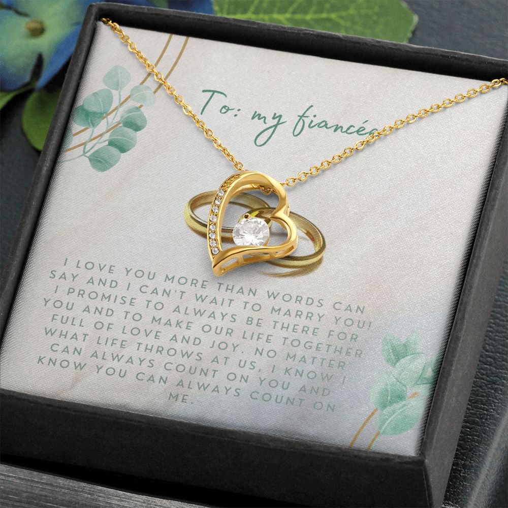 Forever Love Heart Necklace: I Love You More Than Words Can Say