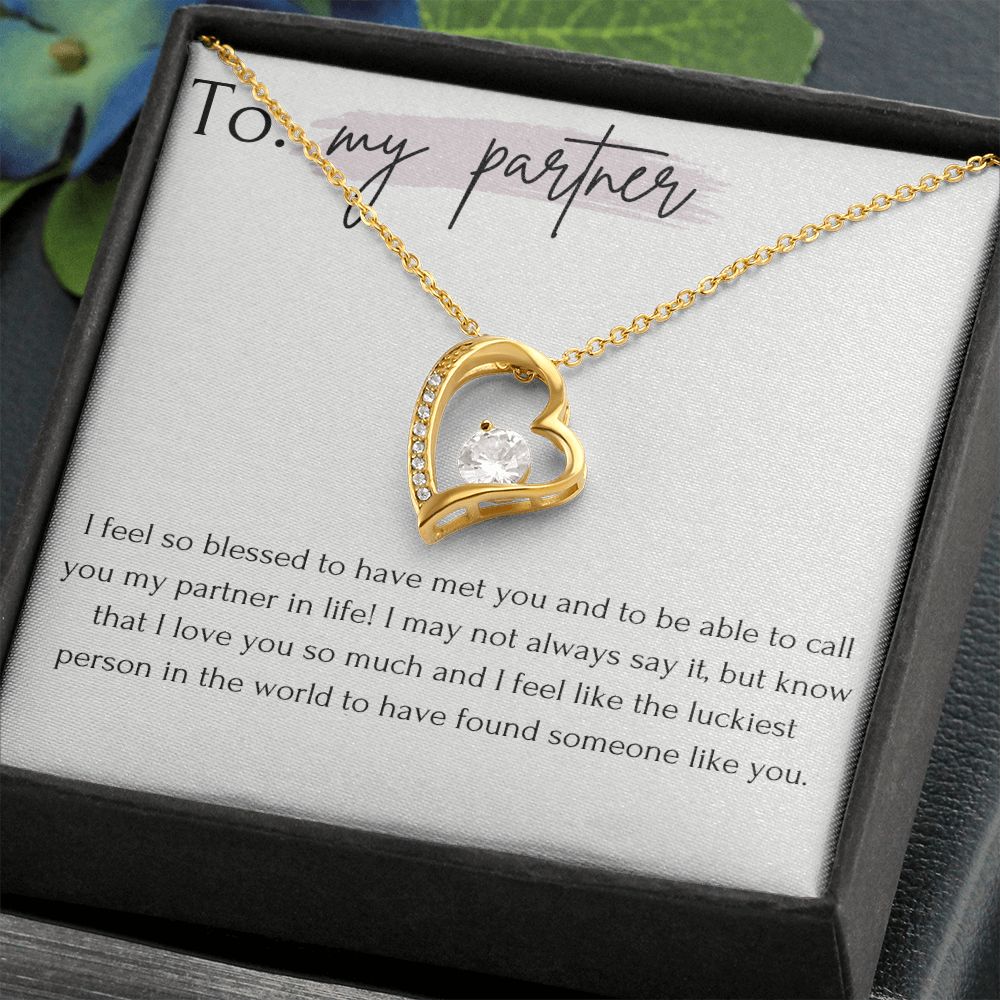 Forever Love Heart Necklace: To My Partner