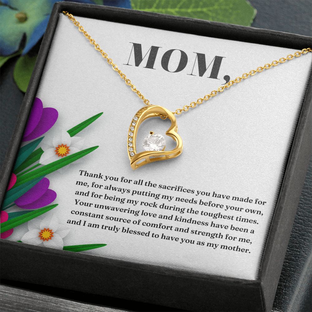 Forever Love Heart Necklace: Thank You For All The Sacrifices