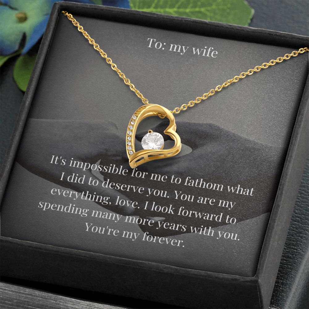 Forever Love Heart Necklace: To My Wife