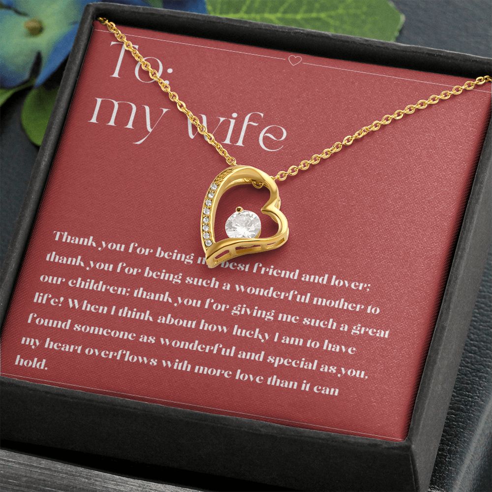 Forever Love Heart Necklace: Thank You