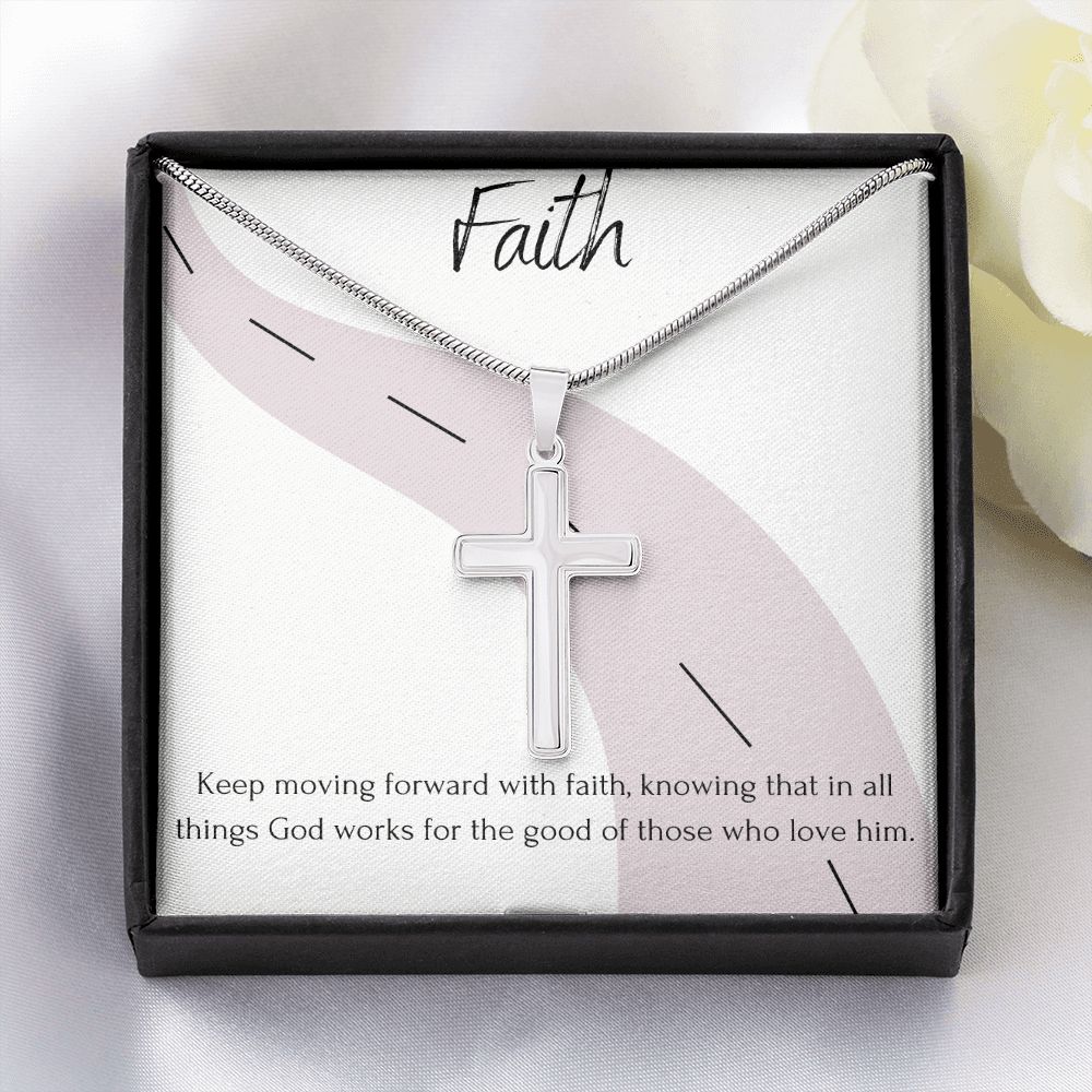 Stainless Steel Cross Necklace: Faith