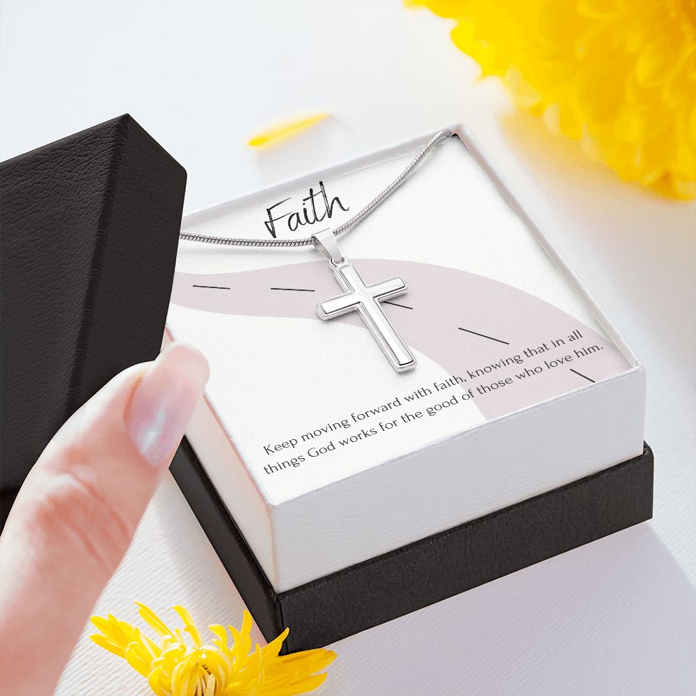 Stainless Steel Cross Necklace: Faith