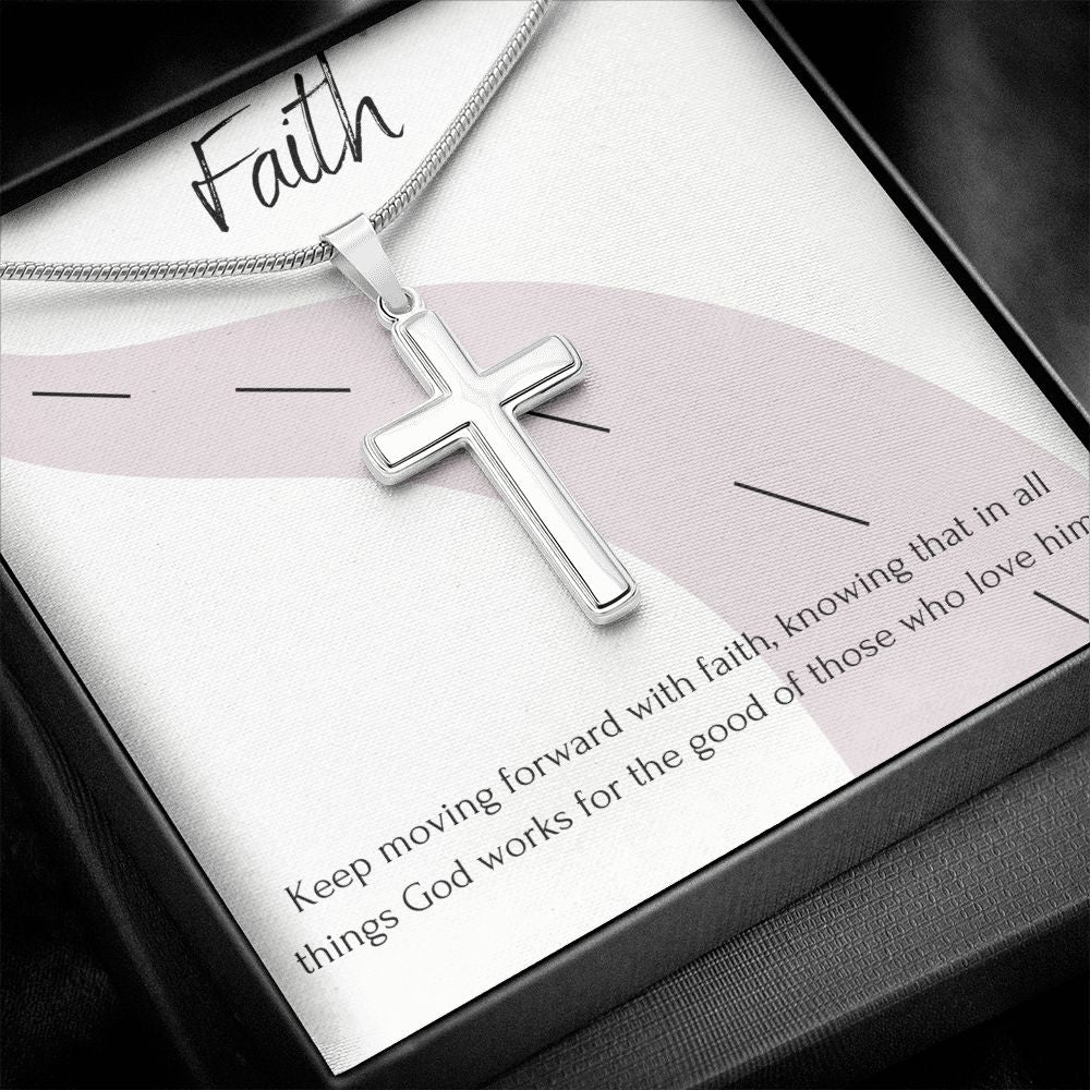 Stainless Steel Cross Necklace: Faith