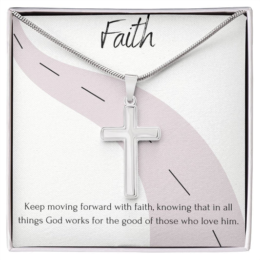 Stainless Steel Cross Necklace: Faith
