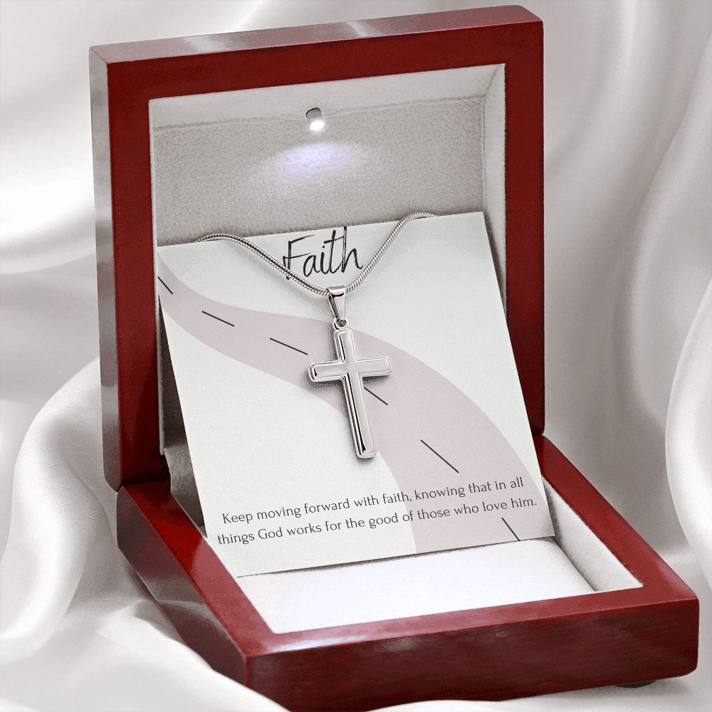 Stainless Steel Cross Necklace: Faith