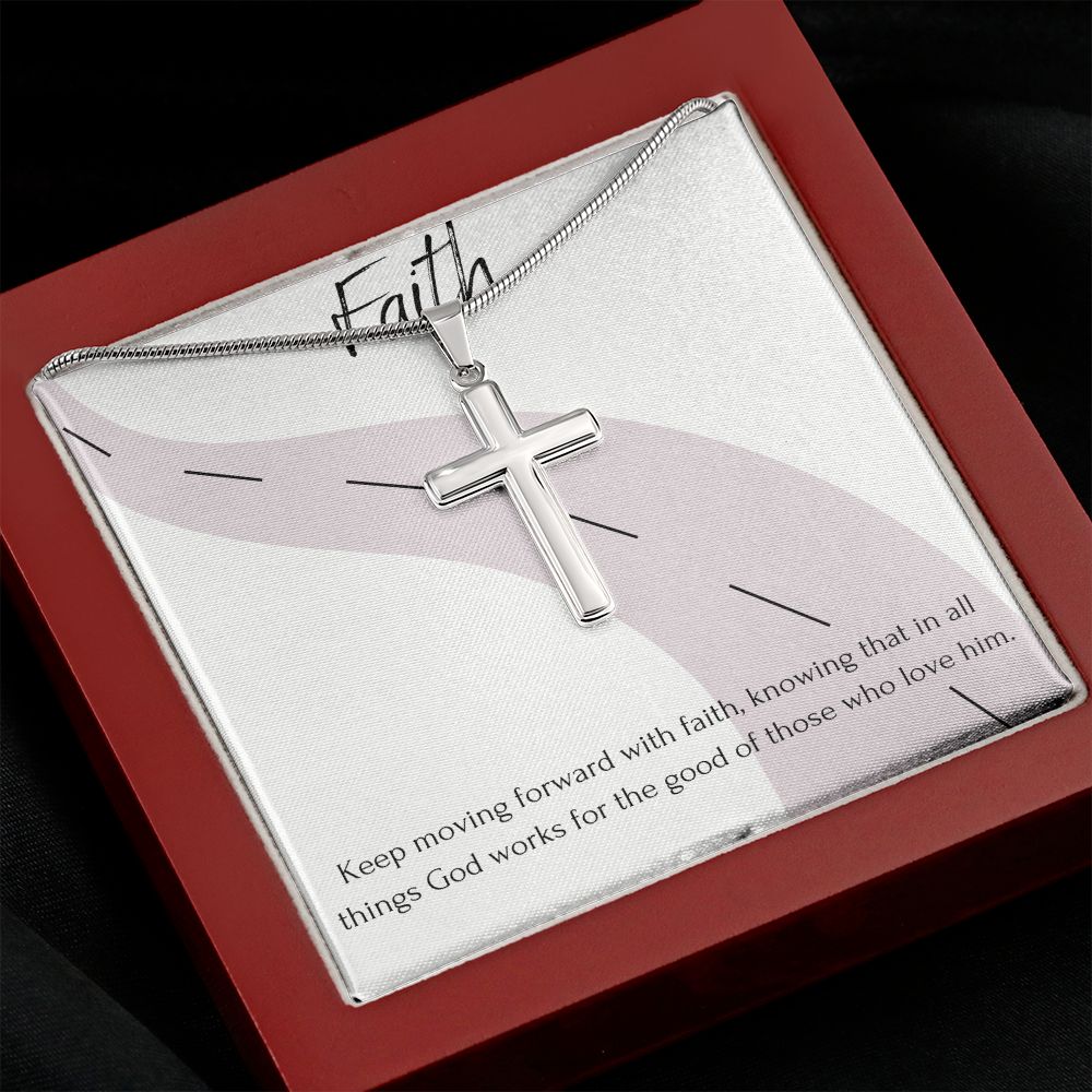 Stainless Steel Cross Necklace: Faith