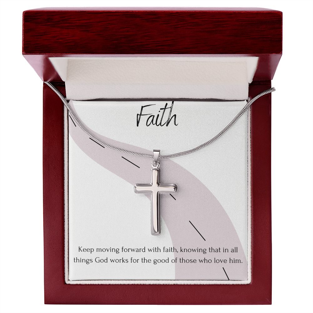 Stainless Steel Cross Necklace: Faith